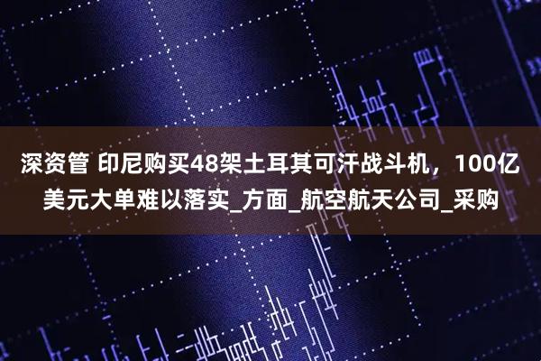 深资管 印尼购买48架土耳其可汗战斗机，100亿美元大单难以落实_方面_航空航天公司_采购